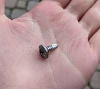 huge metal screw some asshole left in the middle of the road